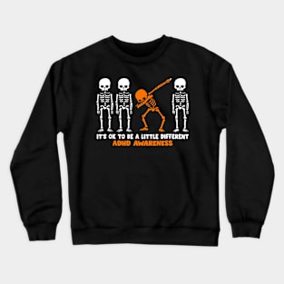 ADHD Warrior Awareness Gifts Halloween For Women Men Kids Crewneck Sweatshirt